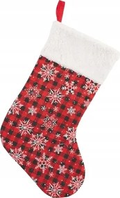 Kandalló Zokni Dísz 43 CM Dekoráció Fehér Arany Műfenyő