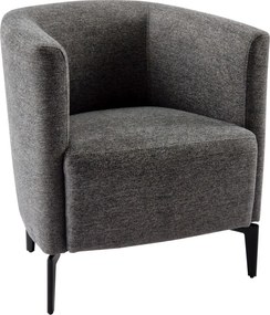 Design fotel, szürke/fekete, KAPY