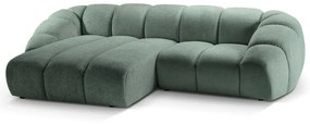 Világoszöld sarokkanapé (bal oldali) Diana – Micadoni