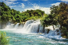 Divatos 3D Fali Tapéta Lenyűgöző vízesés 104x70 Ragasztóval