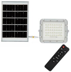 V-Tac LED Kültéri napalemes reflektor LED/6W/3,2V IP65 6400K fehér + távirányító VT1361