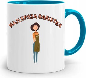 Barista Kávézó Bögre Kék nyomott mintával