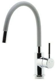 FERRO - Mosogató csap rugalmas karral fényezett króm/szürke