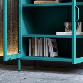 Vitrin GINA, 800 x 1015 x 400 mm, Modern: tengerszínű