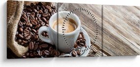 Kép - Espresso (órával) (90x30 cm)