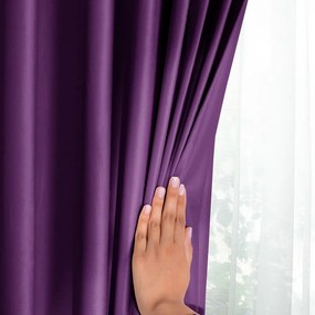 Lila bársony dimout (részleges sötétítő) függöny 140x245 cm Pleat – Restilo
