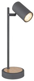 Globo 57910TG - ROBBY asztali lámpa 1xGU10/5W/230V szürke/barna