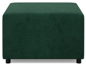 Zeus puff, kordbársony, 70x70, zöld