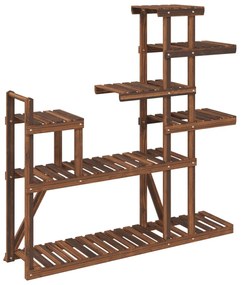 tömör fenyőfa virágtartó állvány 110x25x111 cm