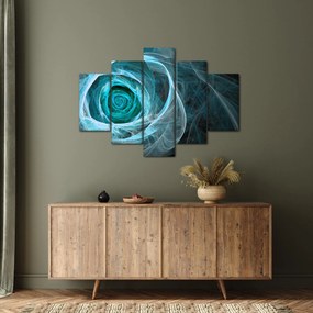 Kép - Absztrakt rózsaszín kék fekete háttérrel (150x105 cm)