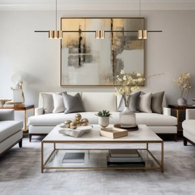 Csillár zsinóron GENESIS 7xGU10/8W/230V arany