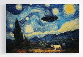 Poszter Van Gogh Csillagos Ăjszaka Ufo Idegenek TehĂ©n 60x40