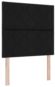 Fejtámla Gyémánt Blokkok Mintás Fekete 100 cm Textil, Fejtámla Gyémánt Blokkok Mintás Fekete 200 cm Textil
