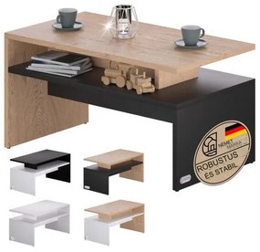 Casaria® Sacramento dohányzóasztal 92x50x47cm - natúr/fekete