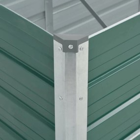 zöld horganyzott acél kerti magaságyás 320 x 80 x 77 cm