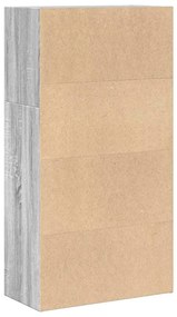 szürke sonoma színű szerelt fa könyvespolc 60 x 30 x 114 cm