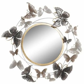 Modern kerek fali tükör pillangós keretben