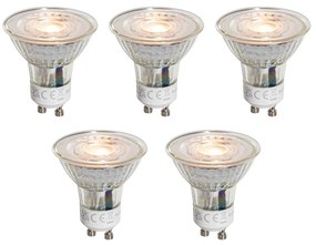 5 db-os GU10 50 mm átlátszó LED izzó szett 3W 250 lm 2200K