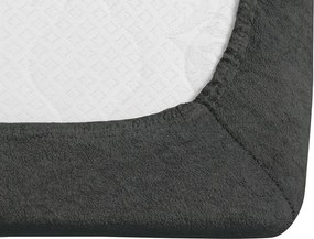 Molton fleece gumis lepedő antracit 90 x 200 cm