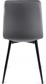 Krzesło PERU Szare Welurowe