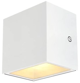Kültéri Fali lámpa, fehér, 3000K melegfehér, 1120 lm, CRI 80, 105°, SLV Sitra Cube 1002033