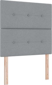 vidaXL LED ágytámla LED -es lámpákkal Világosszürke 90 cm Poliészter