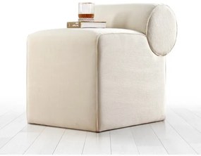 Zsámoly TIKI 47x45 cm krémszínű