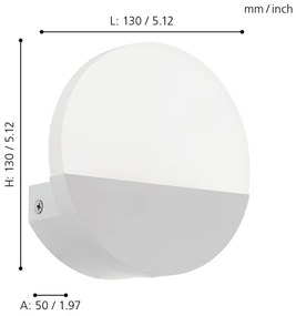 Eglo 96039 - LED Fali lámpa METRASS 1 1xLED/4,5W/230V