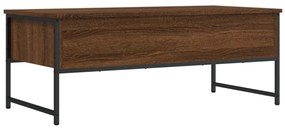 barna tölgyszínű szerelt fa dohányzóasztal 101x49x39,5 cm