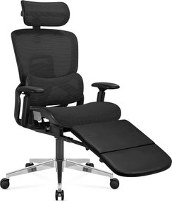 Expert Ergonomikus irodai szék, hálós szövettel, állítható 3D, karfákkal és fejtámlával, fekete