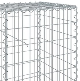 horganyzott vas gabion kosár fedéllel 800 x 50 x 100 cm
