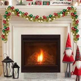 Karácsonyi gömb girland Sokszínű 186 cm Polisztirol