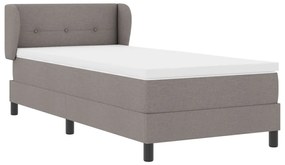 Boxspring Ágy Matresszel Taupe 90x200 cm Szövet