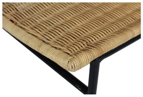 4 db rattan étkezőszék Sofia és fekete asztal Marienlis - Bonami Essentials