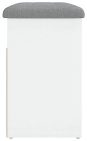 fehér szerelt fa cipőtároló pad 62 x 32 x 50 cm