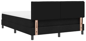 Boxspring Ágy Matraccal Fekete 140x190 cm Szövet