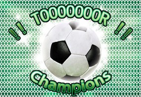 Fotótapéta Focilabda Goool Champions zöld rombusz vinil 368x254 +ragasztó