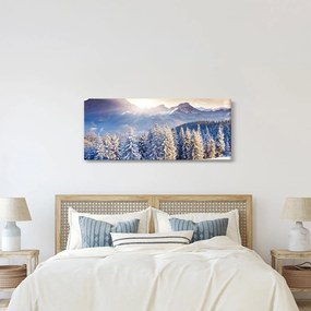 Kép - Hegyi táj télen (120x50 cm)