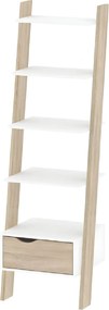 könyvespolc fiókkal, tölgy sonoma/fehér, OSLO 75385