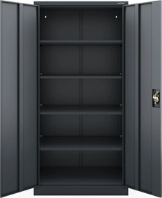 Fém irodai és műhelyszekrény antracit: JAN D600 900 x 1850 x 600 mm