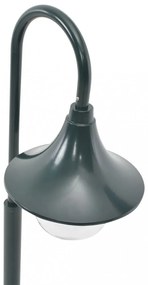 sötétzöld alumínium kerti állólámpa, E27, 120 cm