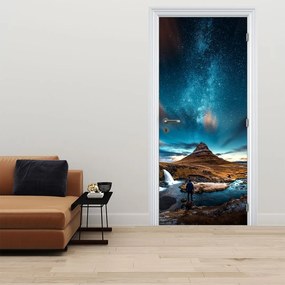 Fotótapéta ajtóra - Kék tejút (95x205cm)