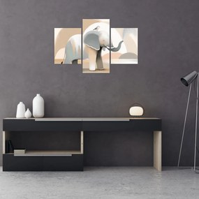 Kép - Elefánt pasztell színekben (90x60 cm)