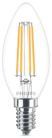 Philips B35 E14 filament LED gyertya fényforrás, 6.5W=60W, 2700K, 806 lm, 220-240V