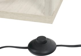 HOMCOM Állólámpa polcokkal, fa állólámpa, 26 x 26 x 160 cm fehér