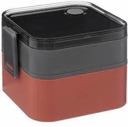 Lunchbox 1,5l fekete/szürke piros