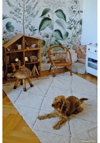 Krémszínű mosható kézi szövésű pamut szőnyeg 140x200 cm Bereber – Lorena Canals