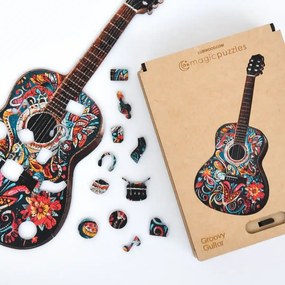 Menő gitár fa puzzle