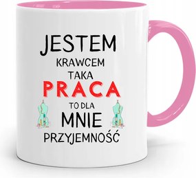 Rózsaszín Szabó Bögre Szabó Vagyok, fényképes nyomattal