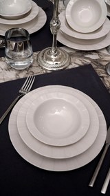 18 részes porcelán étkészlet fehér